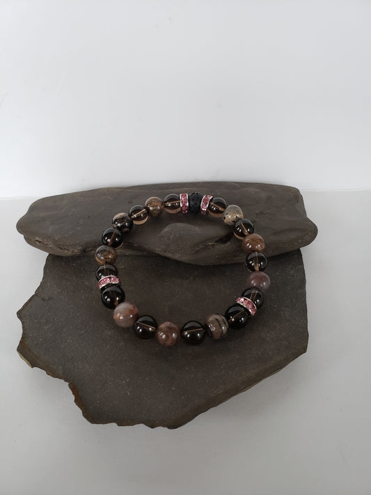 Rhodonite Genuine Crystal Energy Bracelet