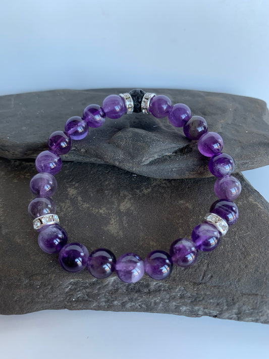 Amethyst Genuine Crystal Energy Bracelet