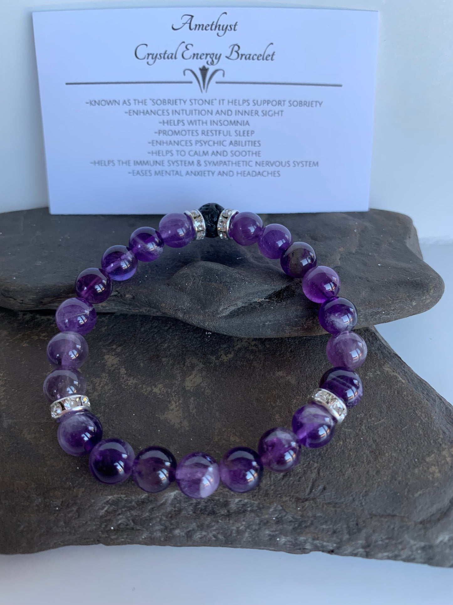 Amethyst Genuine Crystal Energy Bracelet