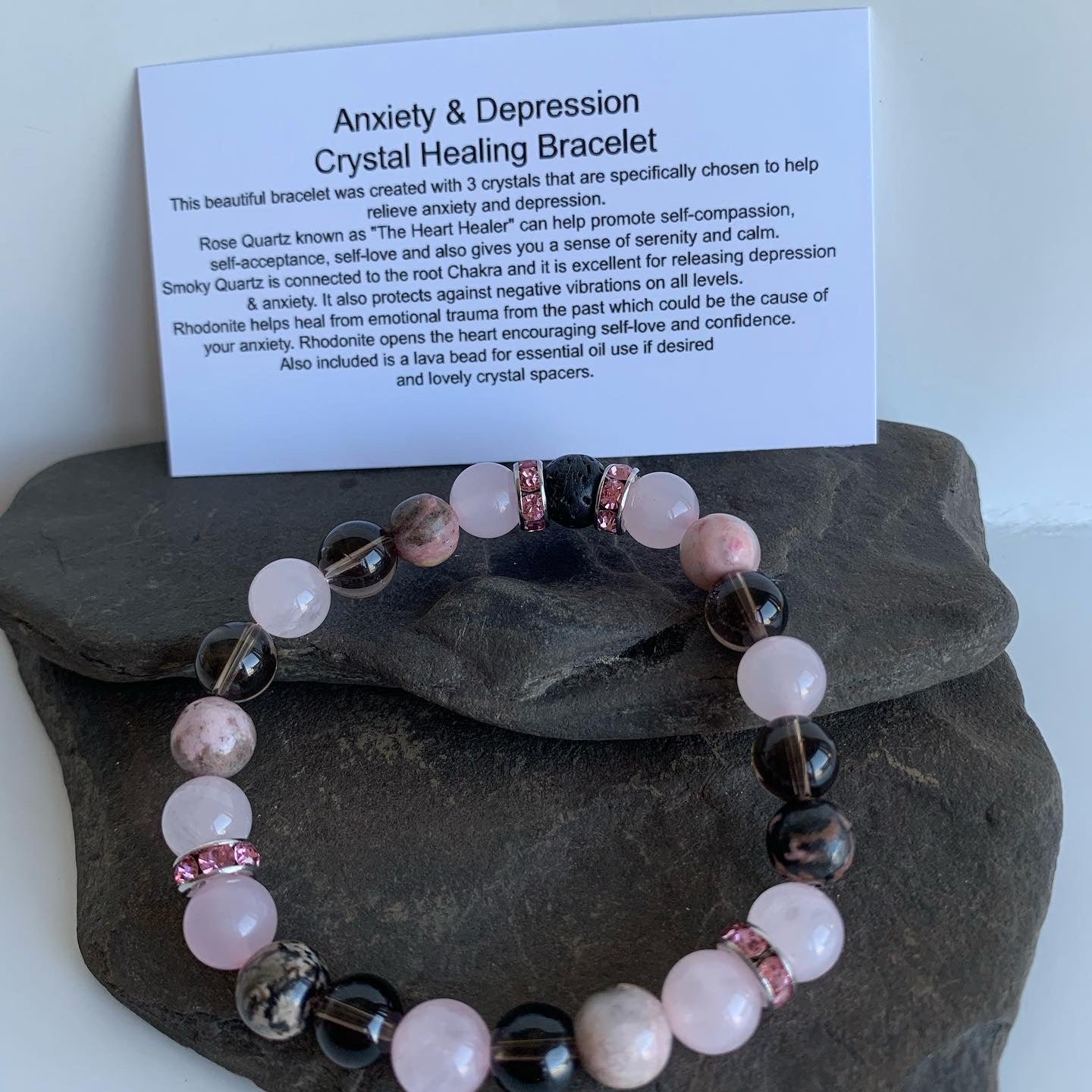 Anxiety & Depression for Women Genuine Crystal Energy Bracelet