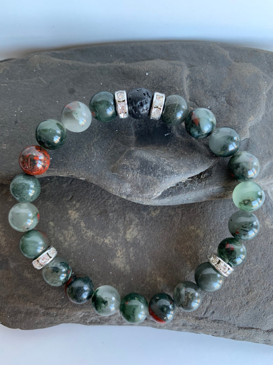 Bloodstone Genuine Crystal Energy Bracelet