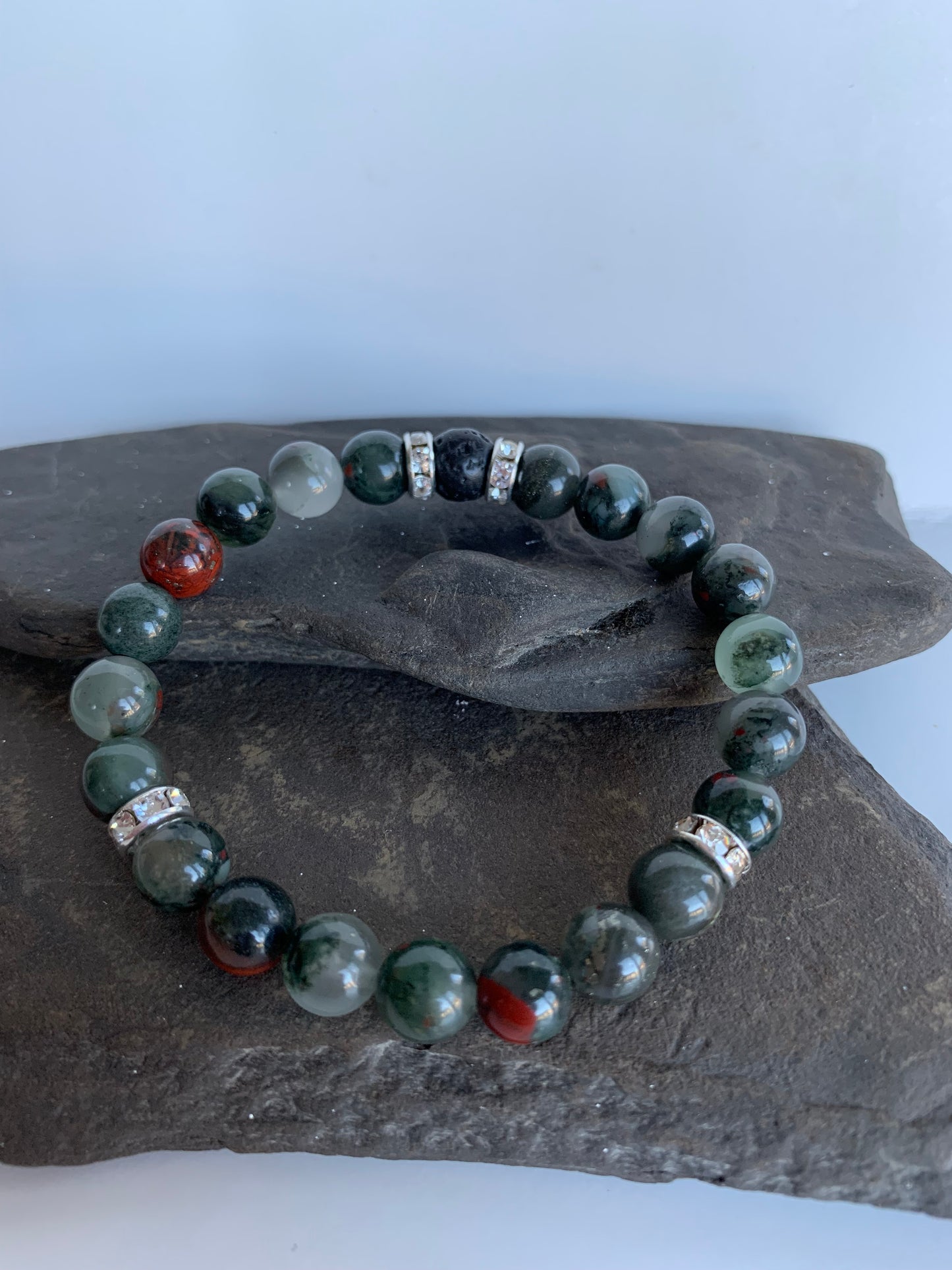 Bloodstone Genuine Crystal Energy Bracelet