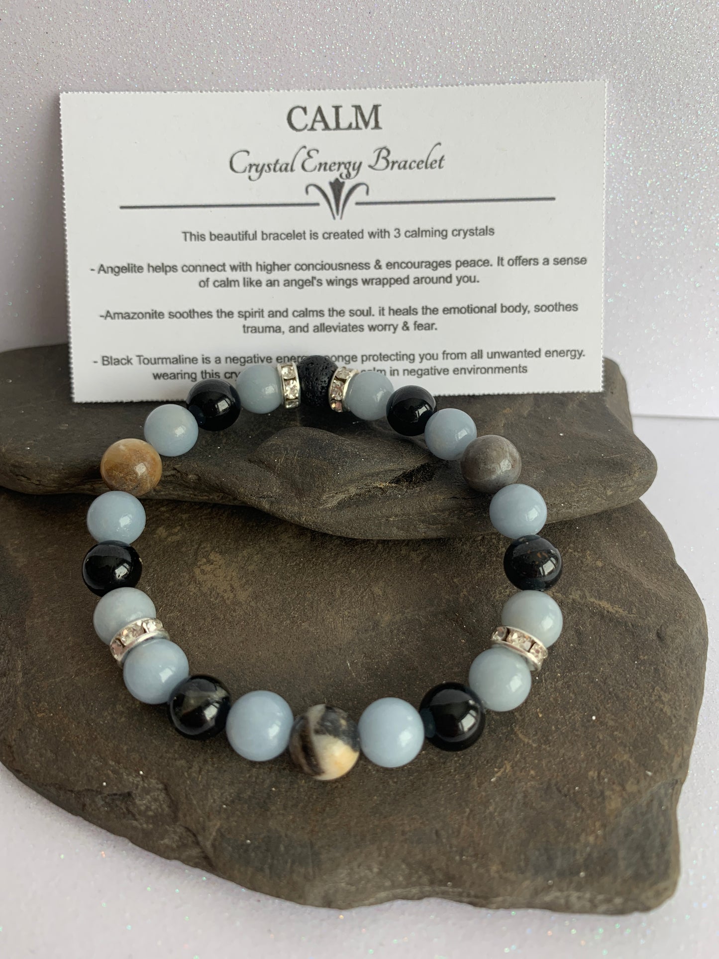 Calm Genuine Crystal Energy Bracelet