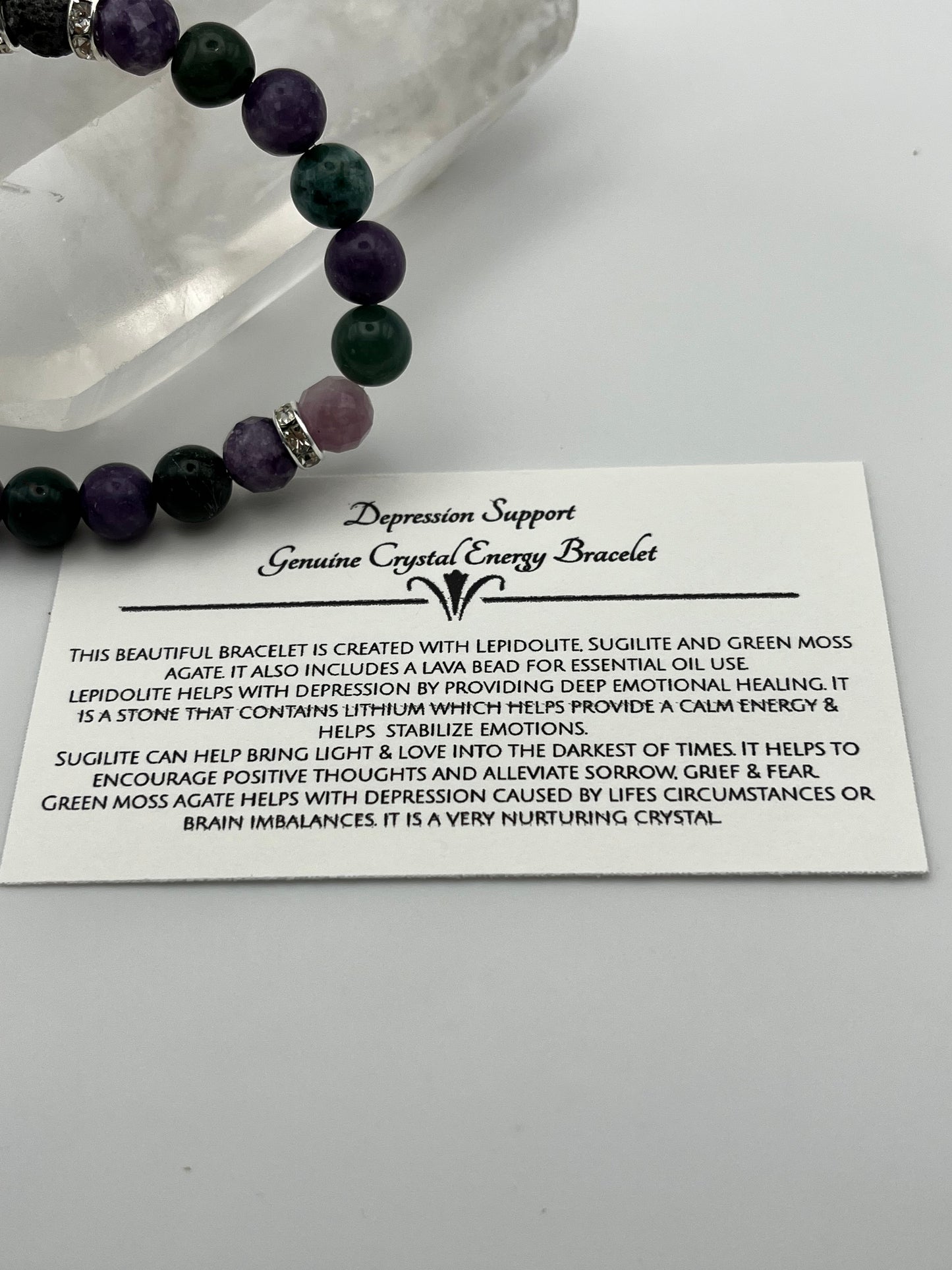 Depression Support Genuine Crystal Energy Bracelet