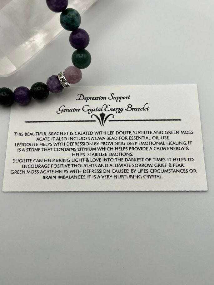 Depression Support Genuine Crystal Energy Bracelet