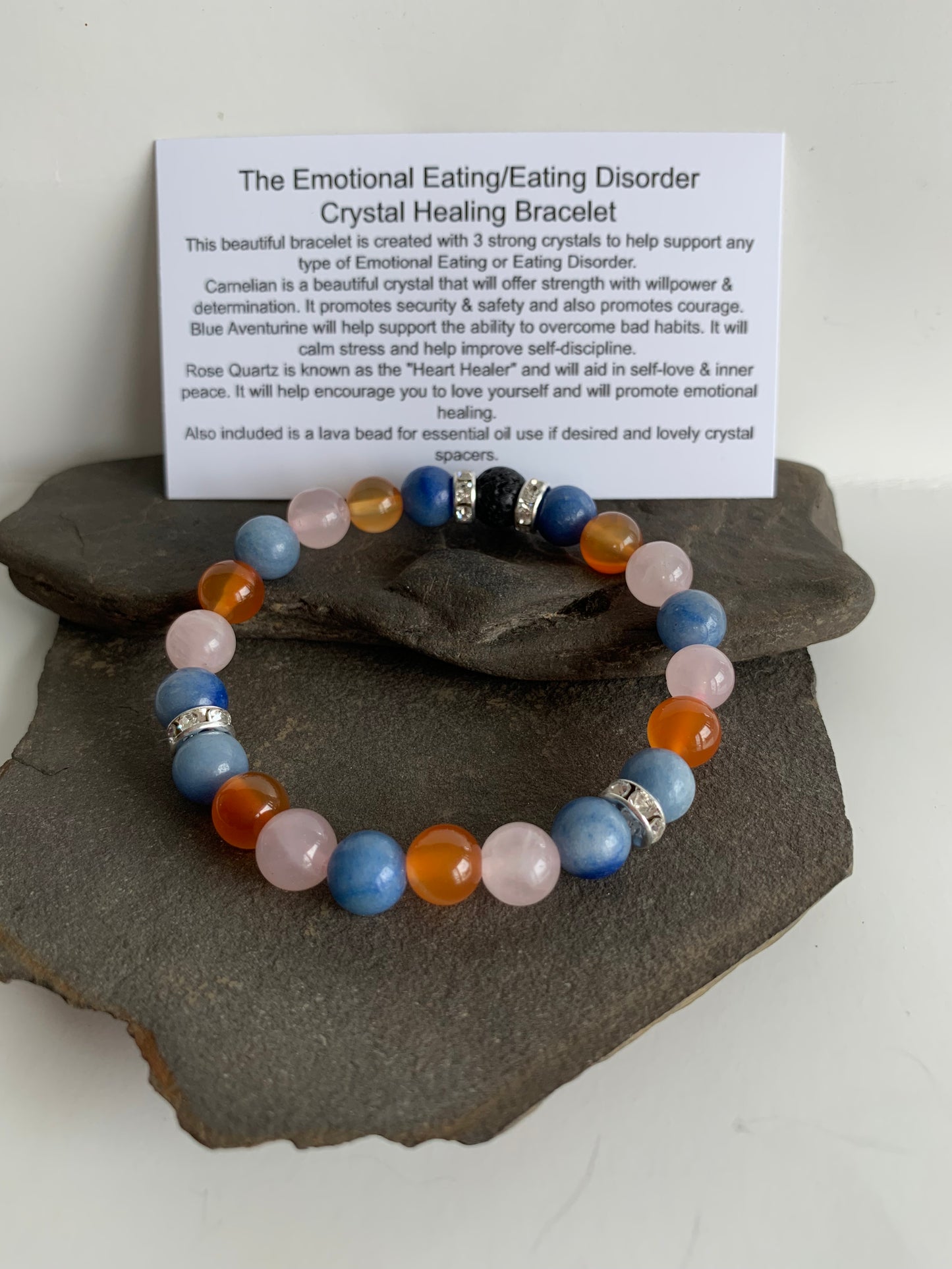 Emotional Eating/Eating Disorder Genuine Crystal Energy Bracelet