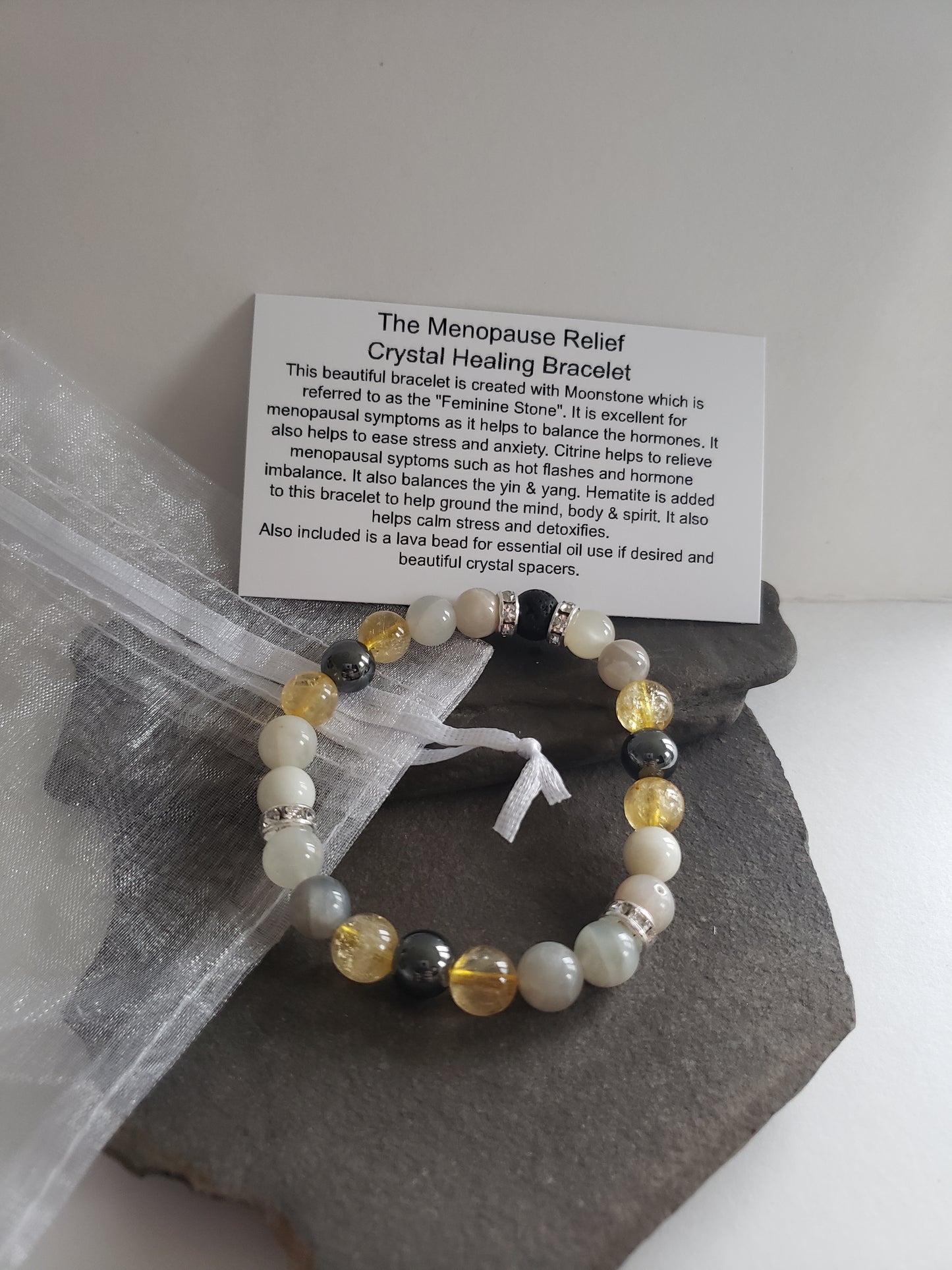 Menopause Relief Genuine Crystal Energy Bracelet