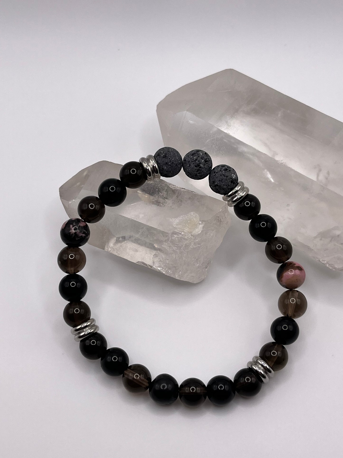 Heartache and Grief for Men Genuine Crystal Energy Bracelet