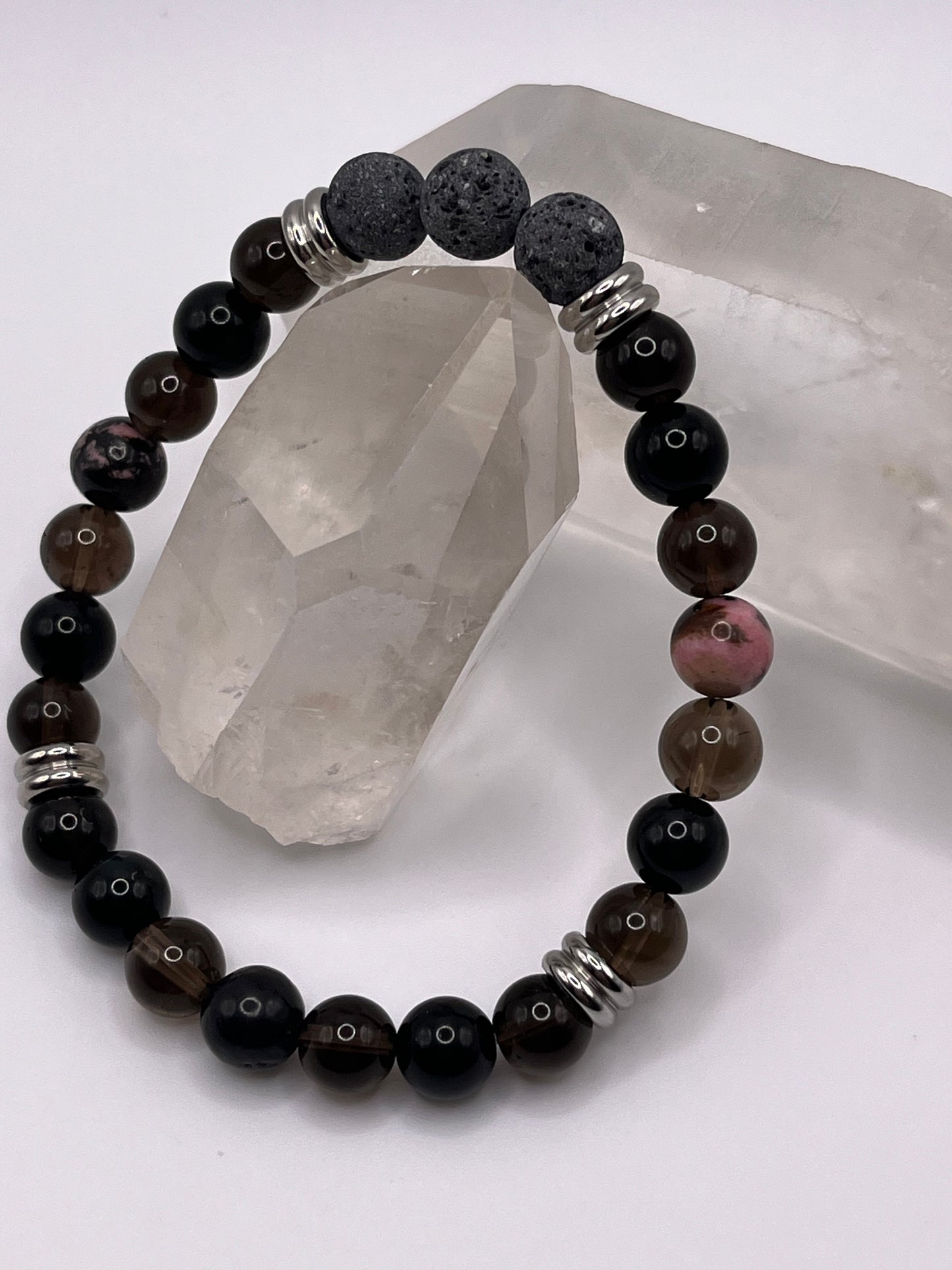 Heartache and Grief for Men Genuine Crystal Energy Bracelet