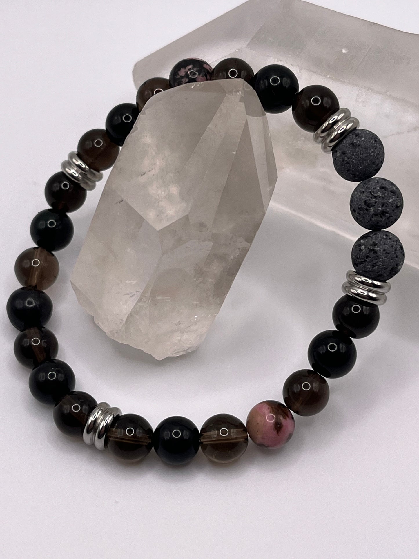 Heartache and Grief for Men Genuine Crystal Energy Bracelet