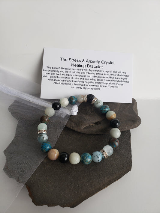 Stress & Anxiety Genuine Crystal Energy Bracelet