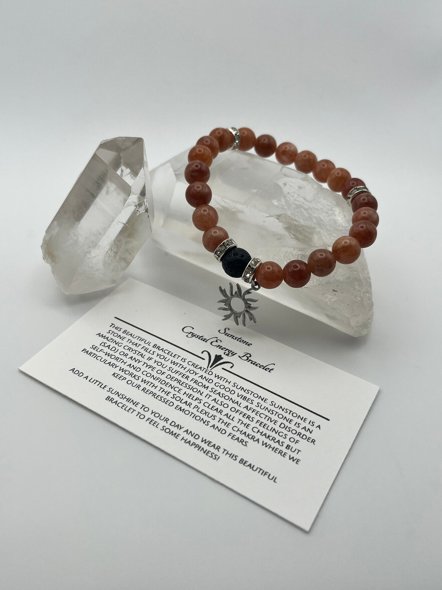 Sunstone Genuine Crystal Energy Bracelet