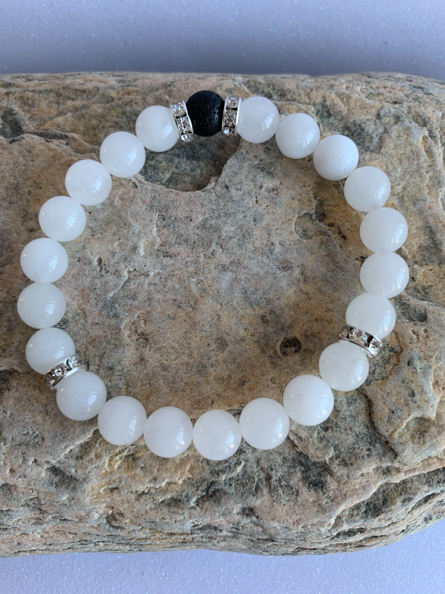 White Jade Genuine Crystal Energy Bracelet