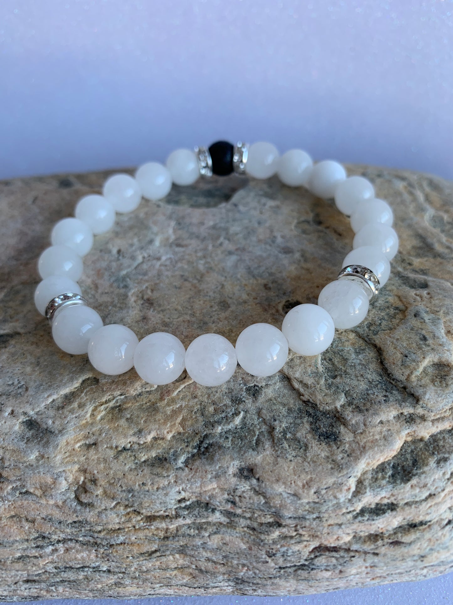 White Jade Genuine Crystal Energy Bracelet