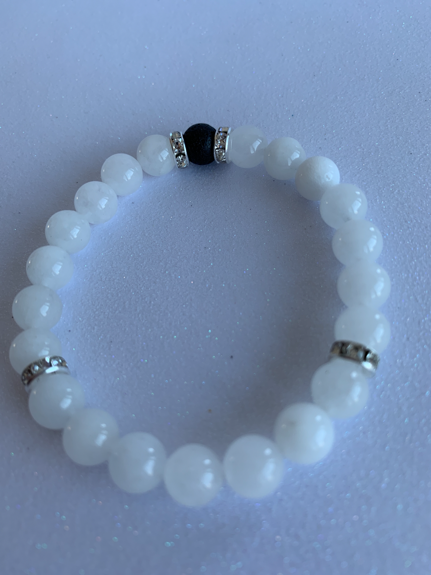 White Jade Genuine Crystal Energy Bracelet